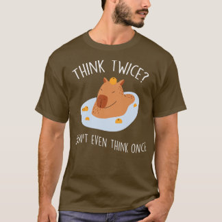 T-shirt Capybara Mandarin Orange Think Twice 1