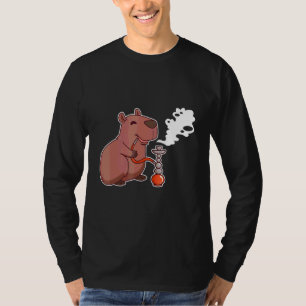 T-shirt Capybara mignon fumant la chicha