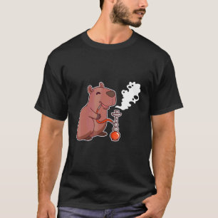 T-shirt Capybara Mignon Fumant Narguilé Chicha