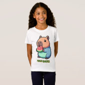 T-Shirt Capybara Mignon Mangeant de la Pastèque (Devant entier)