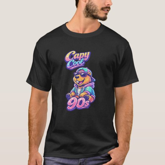 T-shirt Capybara Néo Rétro Capy Cool 90 (Devant)