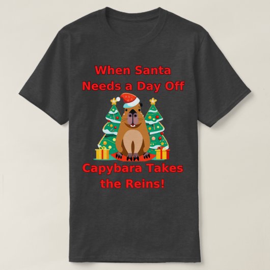 T-shirt Capybara Noël 2 (Design devant)