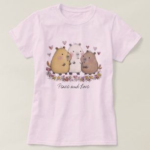 T-shirt Capybara Paix et Amour