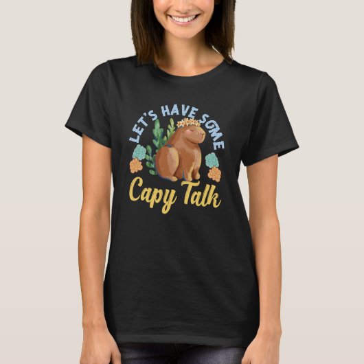 T-shirt Capybara Parlons un peu Capy (Devant)