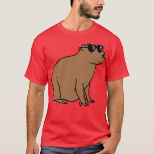 T-shirt Capybara Portant des lunettes de soleil