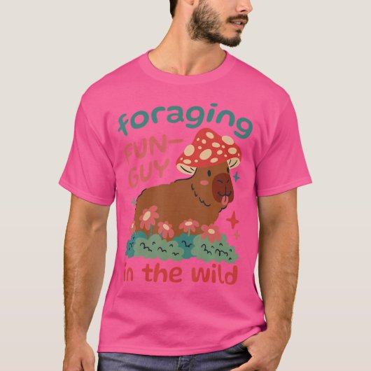 T-shirt Capybara qui cherche des champignons (Devant)
