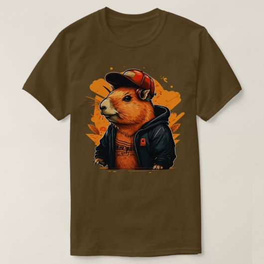 T-shirt Capybara Rapper 1 (Design devant)