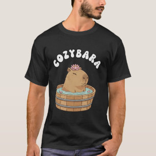 T-shirt Capybara Relaxé Cozybara Art Animal Mignon pour Fe