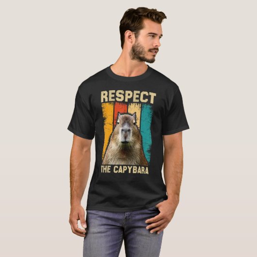 T-shirt Capybara Respecter Les Capybara (Devant entier)