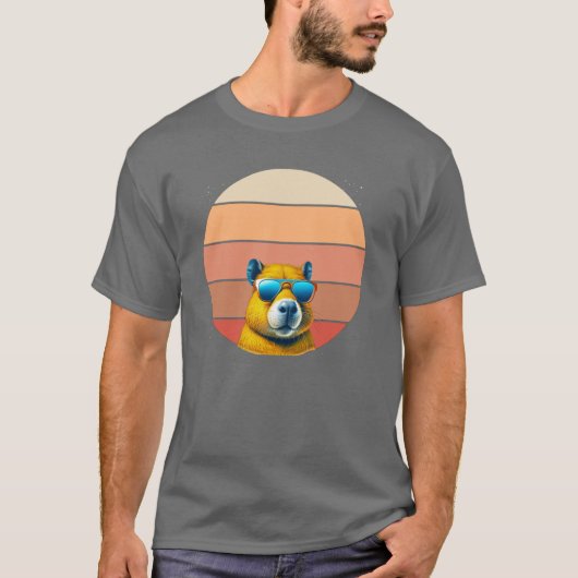 T-shirt Capybara Retro (Devant)