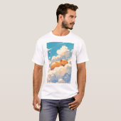 T-shirt Capybara rêvant dans les nuages (Devant entier)
