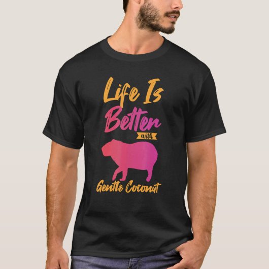 T-shirt Capybara Rodent géant Pour noix de coco douce 1 (Devant)