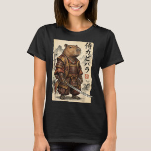 T-shirt Capybara Samouraï Art Japonais Graphique Vintage D