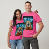 T-shirt Capybara Selfie Avec Ufos (Unisexe)