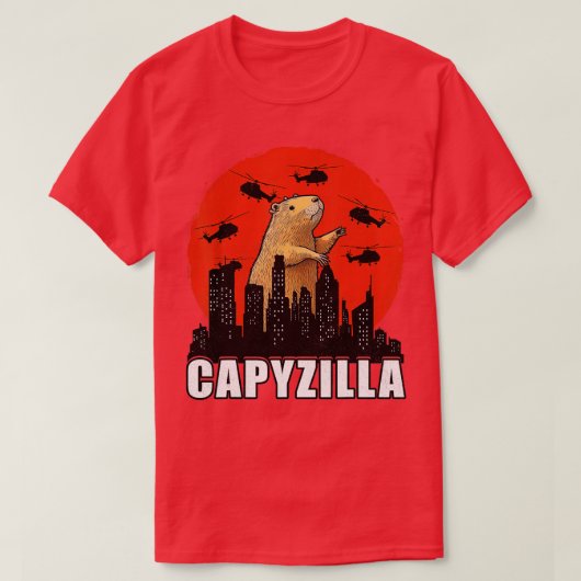 T-shirt Capybara Shirt Funny Capybara Rodent Capyzilla Fun (Design devant)