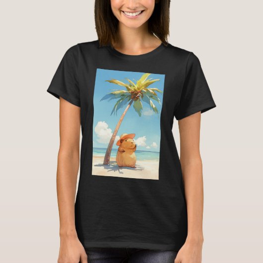T-shirt Capybara sous les tropiques (Devant)