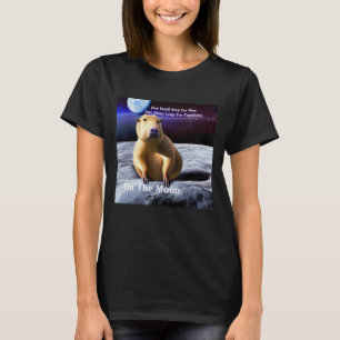 T-shirt Capybara Un Leap Géant Sur La Lune
