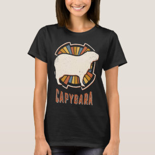 T-shirt Capybara Vintage Classique Rétro Amour animal