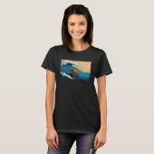 T-shirt Capybara Wave  Capibara Beach Surfer Distressed (Devant entier)