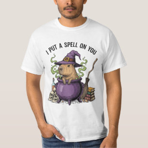 T-shirt Capybara Witch Cauldron - Drôle Halloween magique