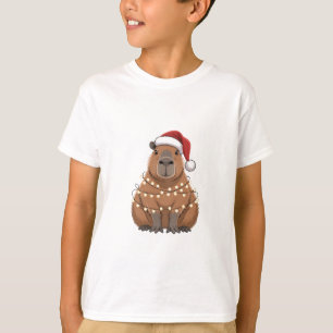 T-shirt Capybara Xmas Correspondant drôle Père Noël