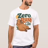 T-Shirt Capybara Zero Rush Club Relâché Rétro (Devant)