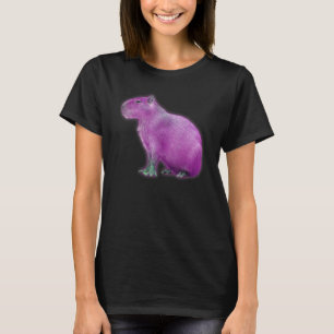 T-shirt Capybaras Cute Space Capybara Martian Pink