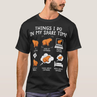T-shirt Capybaras Drôle Capibara Rodent Que Je Fais Dans M