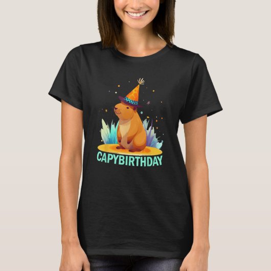 T-shirt Capybirthday Birthday Capybara 1 (Devant)