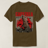 T-shirt Capyzilla Funny Cute Capybara Art Coucher de solei (Design devant)