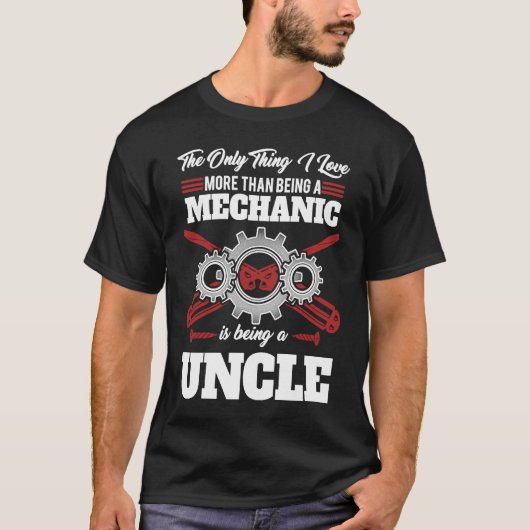 T-shirt Car Mechanic Car Workshop Uncle Father's Day (Devant)