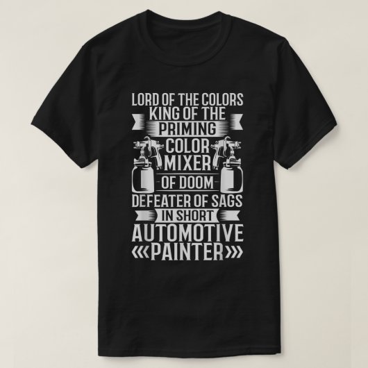 T-shirt Car Painting Accessoires Painter Car Paint (Design devant)
