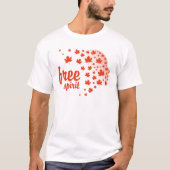 T-shirt Cara del espíritu libre, otoño (Devant)