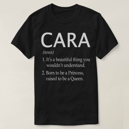 T-shirt Cara Nom Cadeau (Design devant)