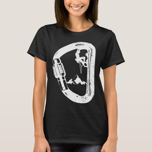 T-shirt Carabiner avec Montagnes Montagnes Escalade (Devant)