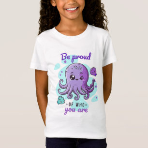 T-Shirt Caractère Animal Octopus Kawaii Motivation de la m