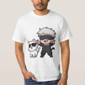 T-shirt Caractère Anime & Chat Blushing (Devant)