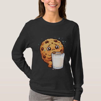 T-shirt Caractère anxieux de cookie aux pépites de chocola