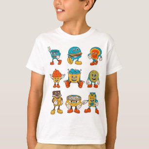 T-shirt Caractère caricature alimentaire amusant
