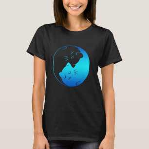 T-shirt Caractère chinois Amoureux des chats Symbole du ve