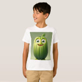 T-shirt Caractère concombre drôle (Devant entier)