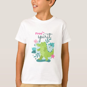 T-shirt Caractère Crocodile Nature Liberté