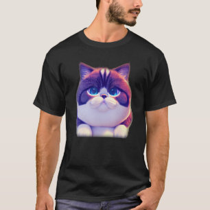 T-shirt Caractère Cute Fluffy Chonky Exotic Shorthair Chat