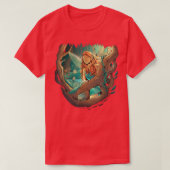 T-shirt Caractère Dans Une Forêt Comme À Imaginer (Design devant)