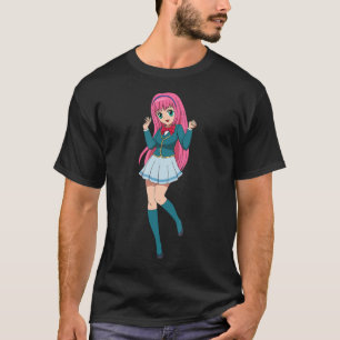 T-shirt Caractère de dessin animé japonais Anime Girl Cute