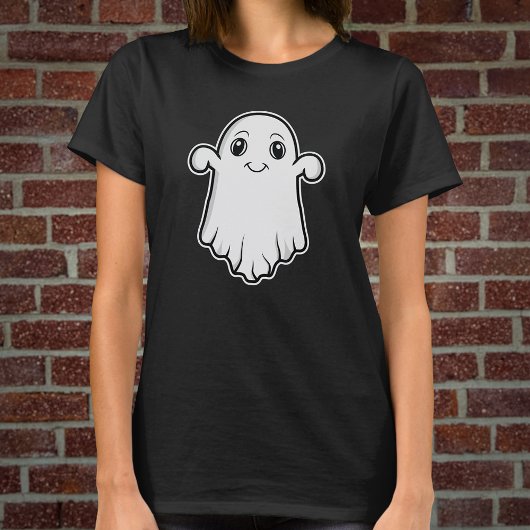 T-shirt Caractère de dessin de fantôme adorable Halloween