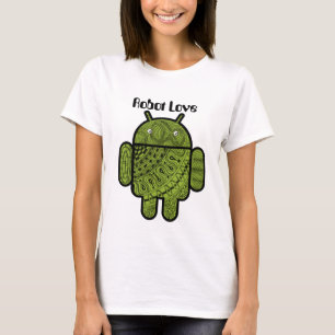T-shirt Caractère de griffonnage de Pancho pour le robot