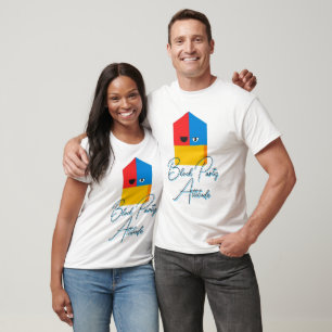 T-shirt Caractère de maison de bloc coloré