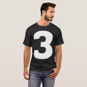 T-shirt Caractère de symbole de police de 3 grandes police (Devant entier)