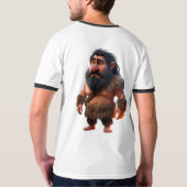 T-shirt Caractère Drôle de Caveman de dessin animé - Ours  (Dos)
